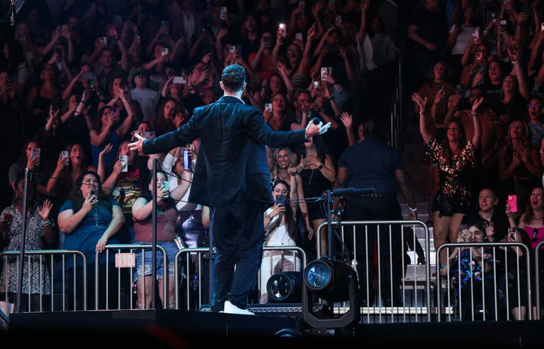 Justin Timberlake performs onstage during The Forget Tomorrow World Tour at Madison Square Garden on June 25, 2024 in New York City. Kevin Mazur/Getty Images