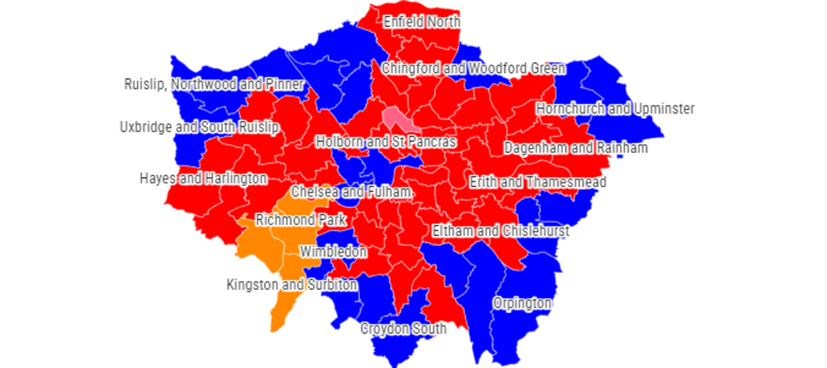 general election london: find out who will be your mp from candidates in every constituency on new city map