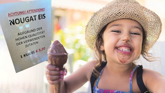 Was man in Wien für eine Kugel Nougat-Eis zahlt