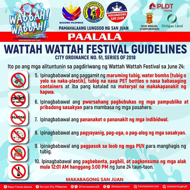 wattah wattah will no longer be a city-wide festival