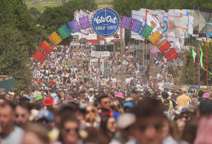 just vote: glastonbury ‘politically charged’ in week before general election