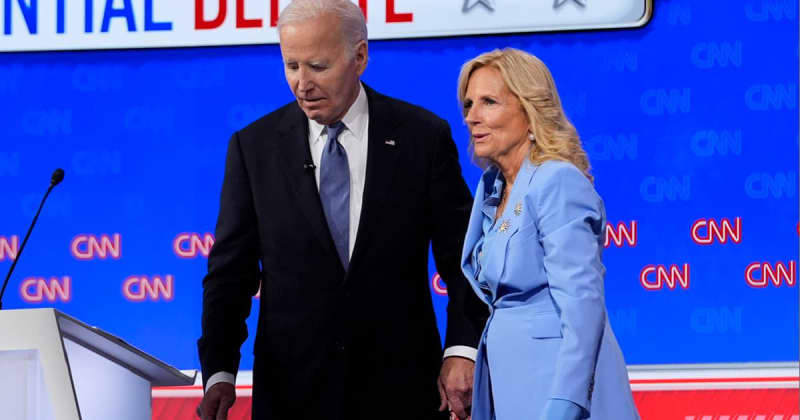 Watch: Jill Biden Leads Joe Off Stage As CNN Cameras Capture Brutal ...