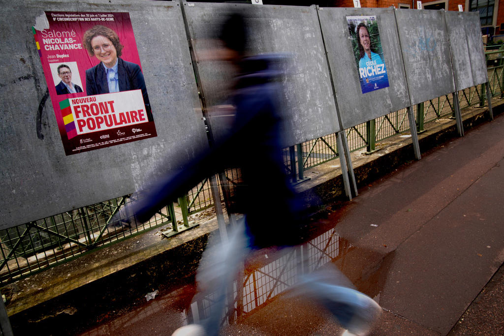 krisnivå på franska räntor inför nyvalet