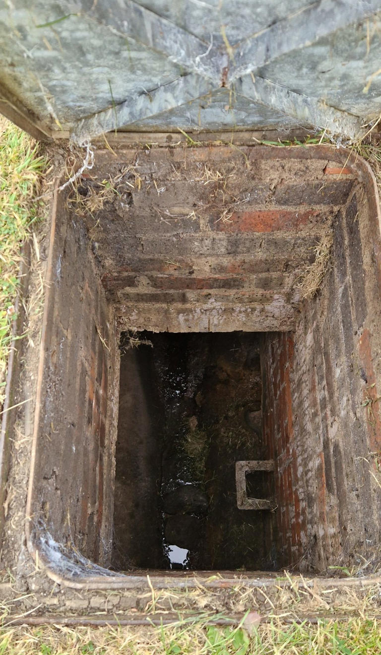 The manhole is 8ft deep (Picture: Natalie Walton/SWNS)