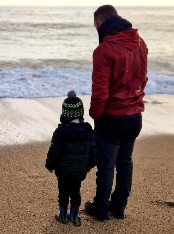 The youngster, pictured with his dad Shane (Picture: Natalie Walton/SWNS)