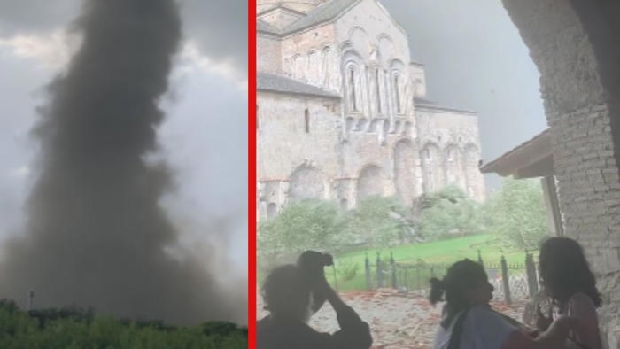 tornado zaskoczyło turystów. ksiądz odmówił im schronienia w kościele. 