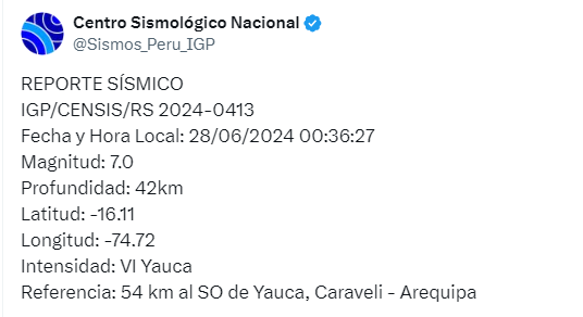 amazon, temblor de magnitud 4,2 remeció amazonas hoy, según igp