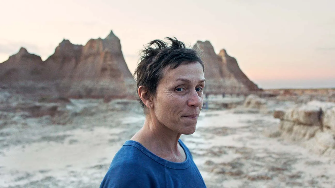 <p>Frances McDormand stars in this critically acclaimed film about a woman who, after losing everything in the Great Recession, sets out on a journey through the American West, living as a modern-day nomad.</p>