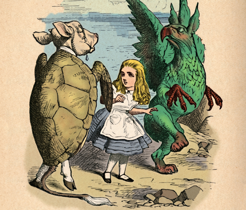 <p>If you've read the book, you may recall the part where the Queen asks Alice if she's seen the Mock Turtle. She goes on to explain that it's the thing that Mock Turtle Soup is made of. Mock Turtles don't actually exist, but the soup does. In fact, the soup is what inspired the character.</p> <p>A dish popular during the Victorian Age, Mock Turtle soup was a cheaper rendition of green turtle soup, which was made from actual turtles. The mock version consisted of calf organs that mimicked the taste and texture of the actual turtle.</p>
