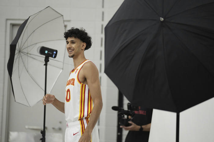 hawks' zaccharie risacher focusing on 'good stuff' instead of pressure as nba's no. 1 overall pick
