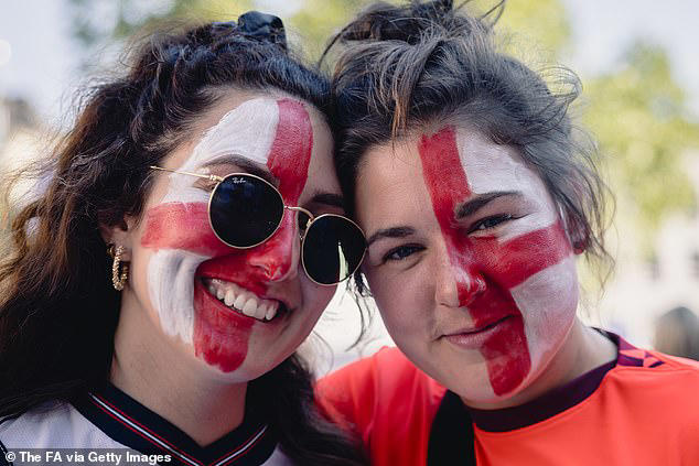 england fans arrive ahead of euros match against slovakia on sunday