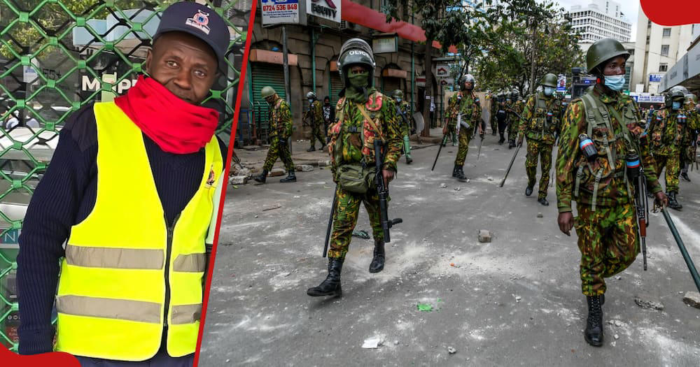 vigilant protector: nairobi guard’s courageous act during protests