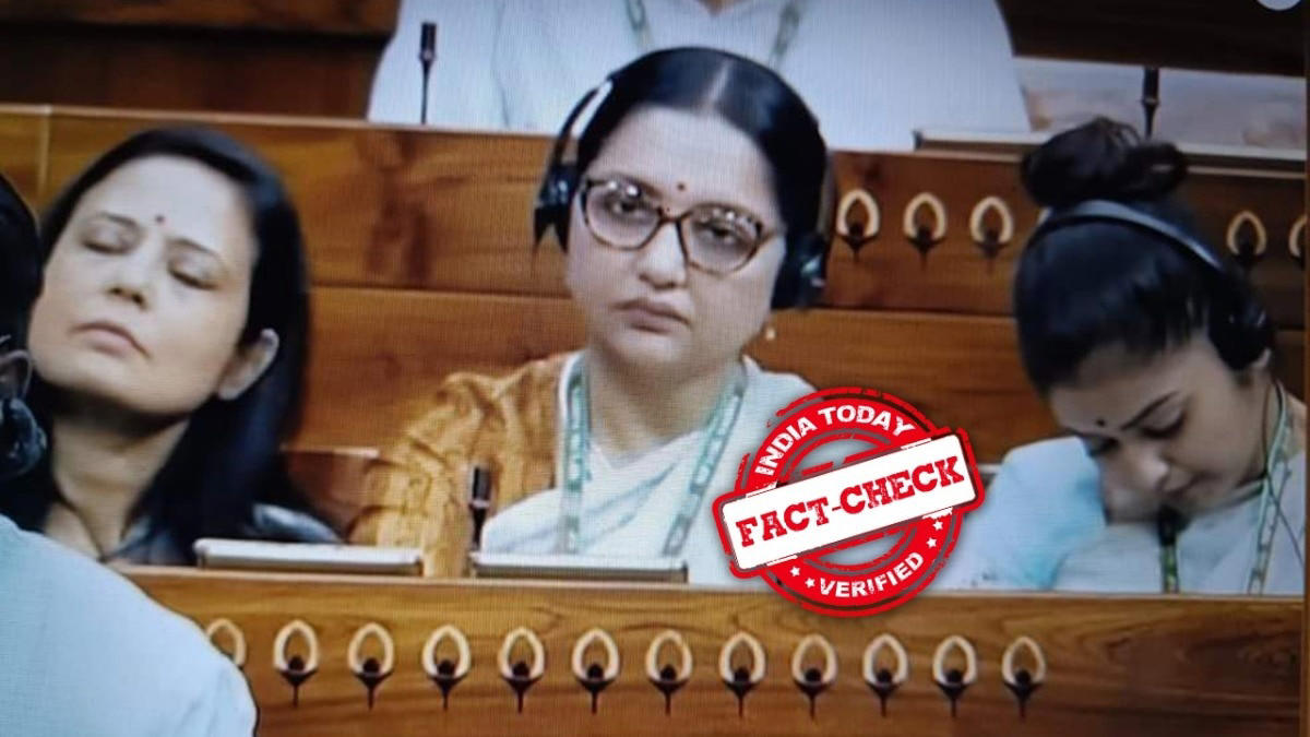 fact check: trinamool's mahua moitra, sayani ghosh didn't doze off in parliament