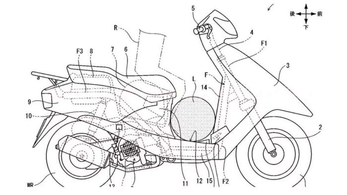 weirdly, this honda scooter patent has a gas pedal
