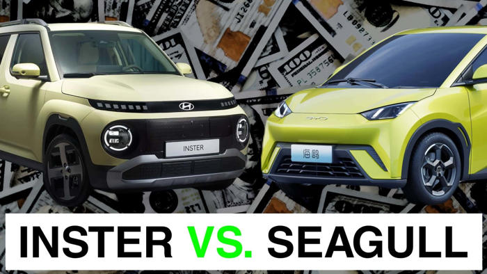 hyundai inster vs. byd seagull: range, power, features compared