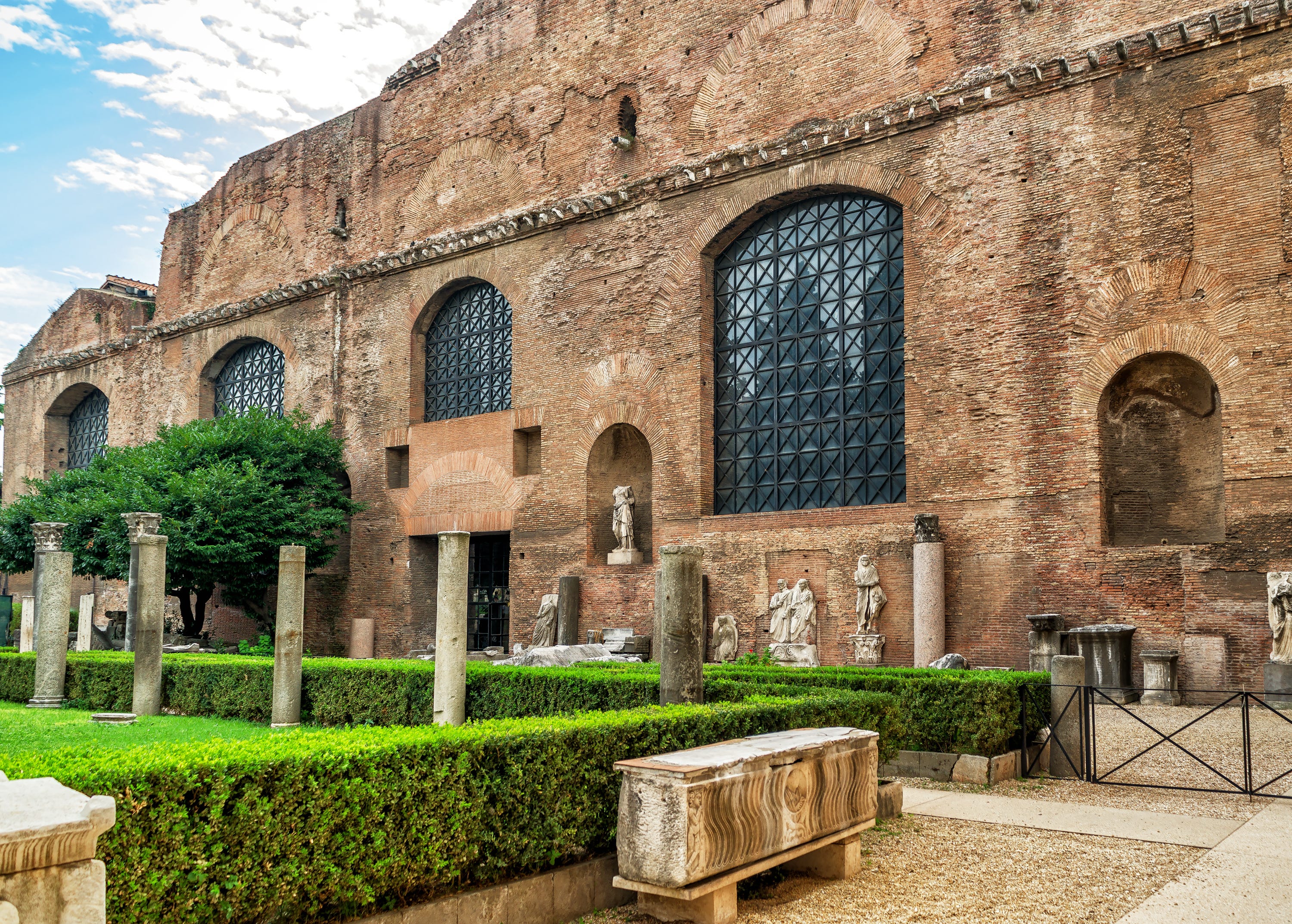 <p>If you've ever wondered how the Romans bathed, then the Baths of Diocletian are a must-see site. </p><p>The massive archeological complex, located near the Termini train station, was built by the emperor Maximian between 298 and 306 CE. </p><p>At its height, the roughly 32-acre complex could welcome up to 3,000 people. Today, the area comprises the remains of the baths, a museum, and a church and charterhouse. </p><p>Much of the space is open to the elements, so I would recommend only visiting on a nice day.</p>