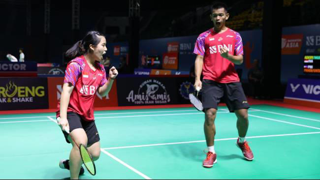 hari pertama bni badminton asia junior championships 2024: indonesia menang telak atas filipina