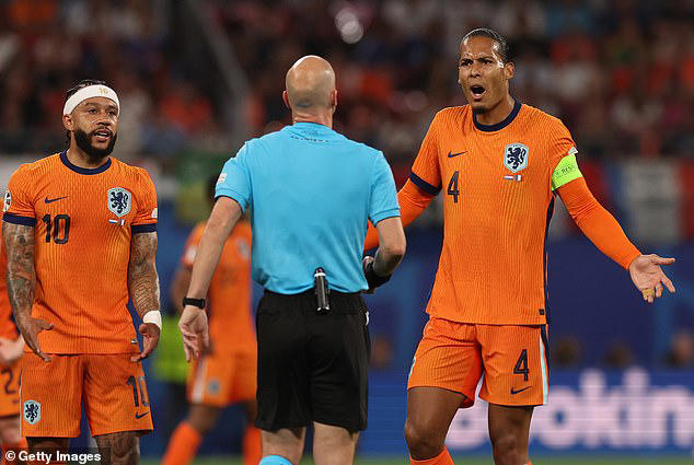 uefa make official ruling on anthony taylor and stuart attwell after the premier league referees controversially ruled out a would-be winner for the netherlands against france