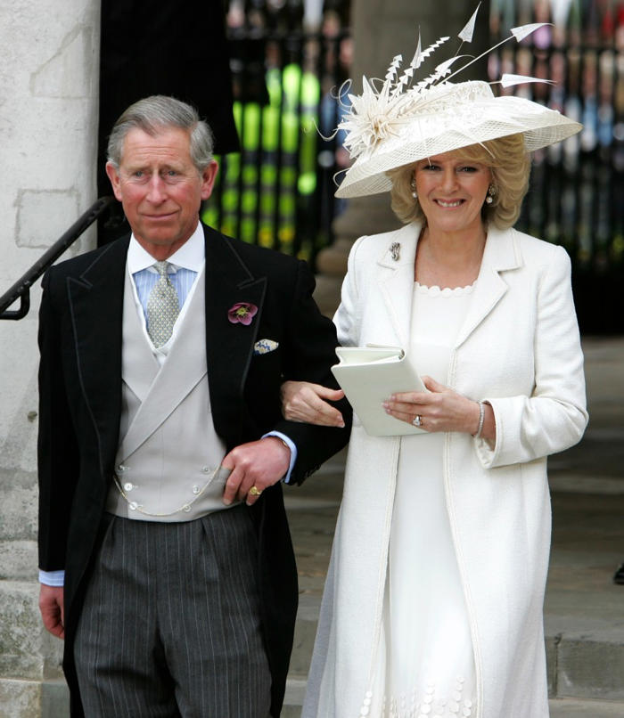 a look back at queen camilla's first wedding dress: the ceremony and more details