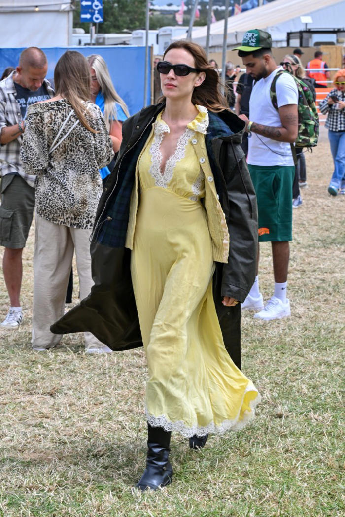 florence pugh nods to ‘midsommar' in flower crown and double-slit dress, anya taylor-joy opts for airy summer style and more looks at glastonbury 2024