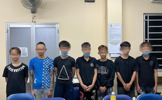 Tiền Phong Một nhóm trẻ phạm tội bị cơ quan chức năng bắt giữ (ảnh:NLĐ) 1