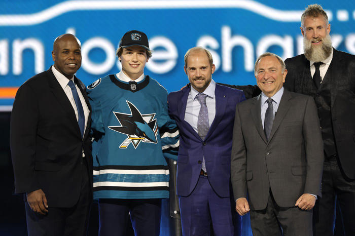 'amazing feeling': sharks select macklin celebrini with first pick at nhl draft