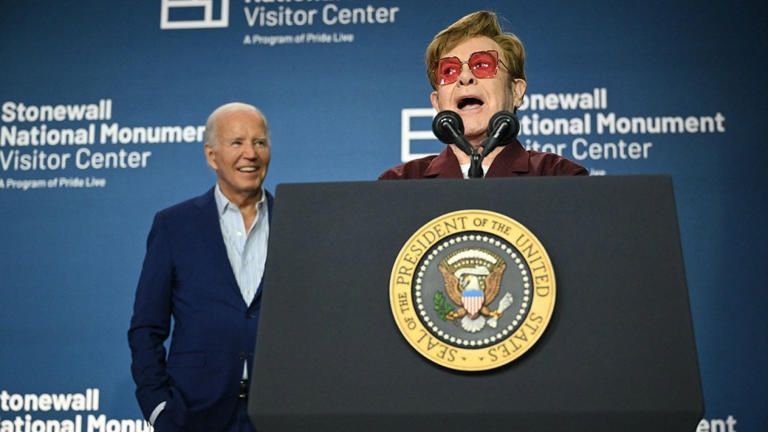 Elton John Joins President Biden, Katy Perry at Stonewall Visitors Center Unveiling: "One of the Biggest Honors"