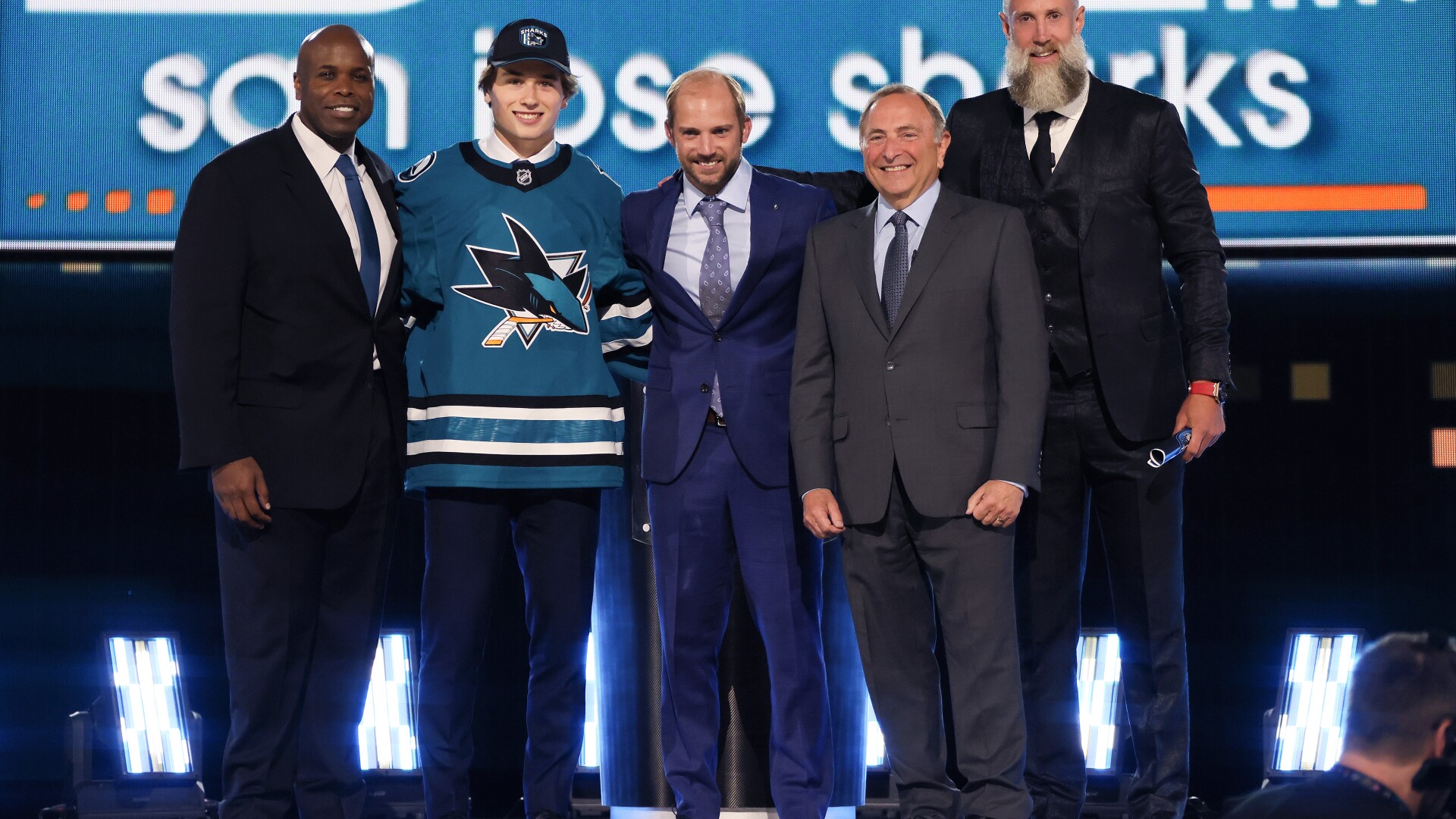 San Jose Sharks Select Boston University Center Macklin Celebrini With ...