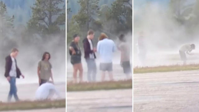 bystander captures tourists ignoring basic rules at hot spring: 'ban them from all national parks'