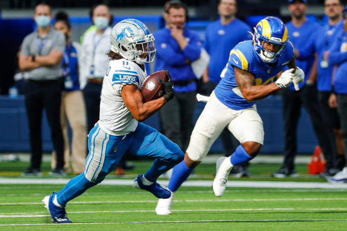 lions wr kalif raymond excels at getting open