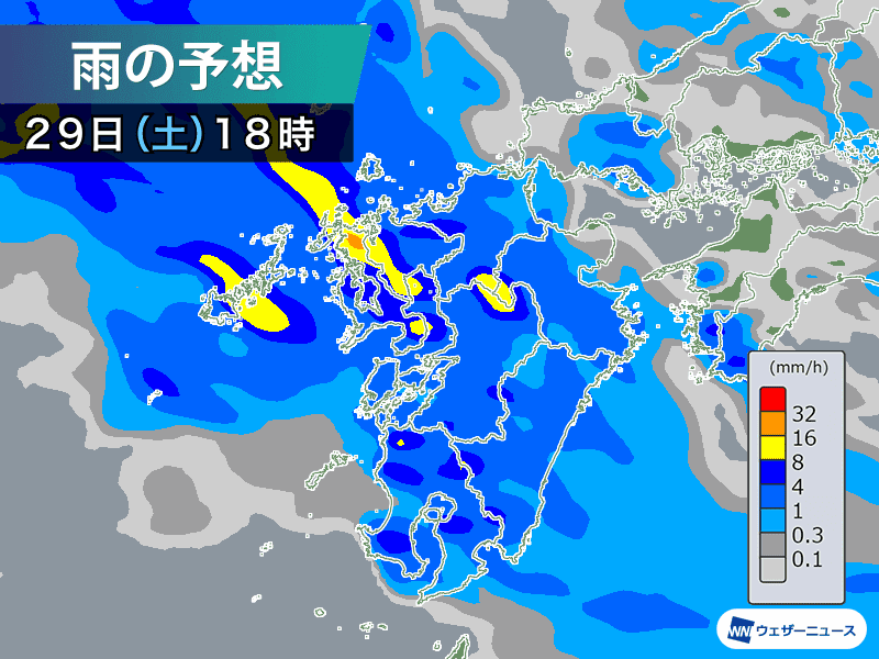 九州は徐々に雨域が拡大 南部は土砂災害に要警戒
