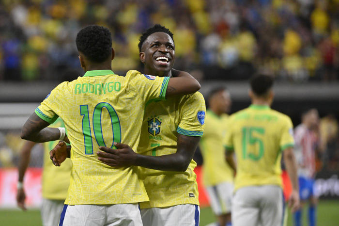 junior scores twice to lead brazil to 4-1 win over paraguay in copa america group stage