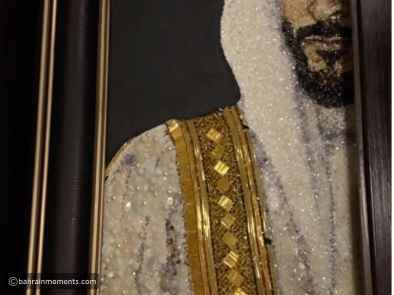saudi artist creates gemstone portrait of hh sheikh nasser