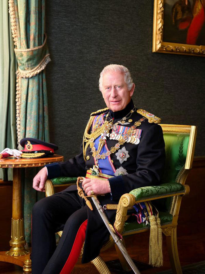 grande-bretagne: un nouveau portrait du roi charles en uniforme militaire dévoilé