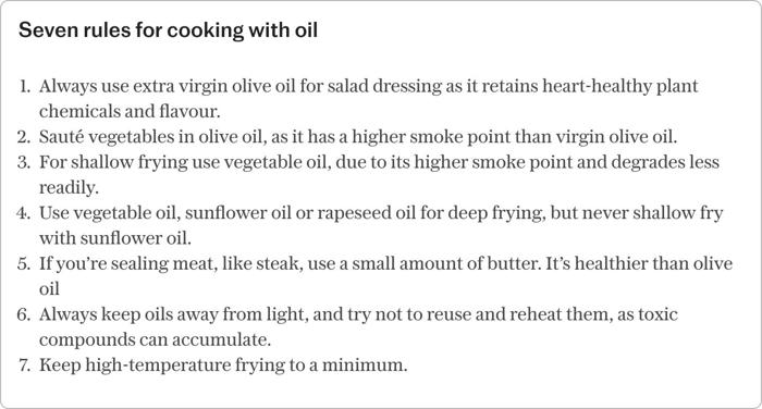 the healthiest oils to cook with and the ones to avoid