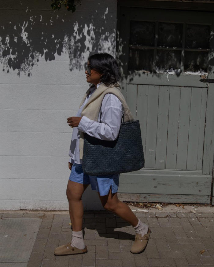 the anti-denim shorts trend people in london are wearing on repeat