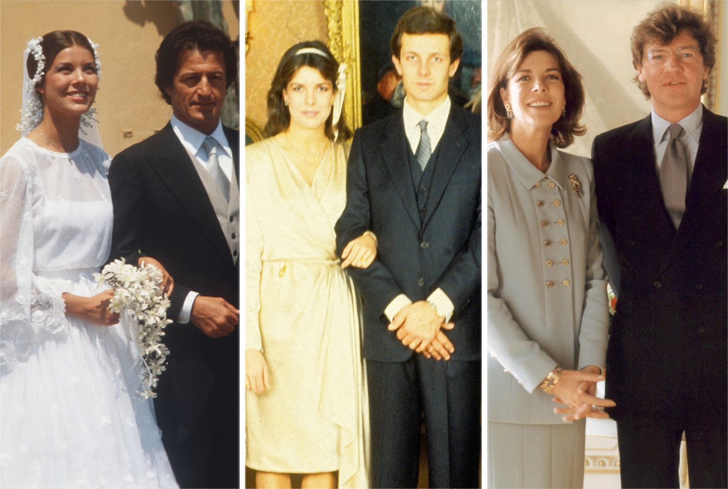 Princess Caroline of Monaco's Three Royal Weddings: Dior Dresses ...