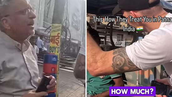 elderly indian man helps british vlogger negotiate fare with bihar auto driver. watch wholesome video