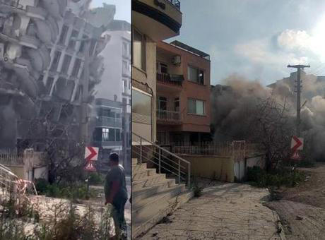 7 katlı bina korna sesiyle yıkıldı: deprem gözümün önüne geldi