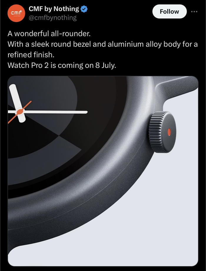 nothing cmf watch pro 2 to launch on july 8 in india: everything we know