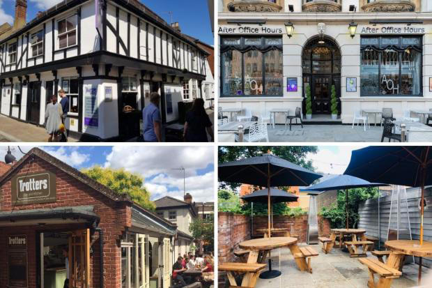 Five independent bars and pubs in Colchester shown on the Neverspoons app