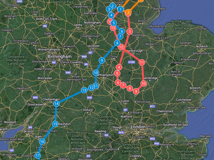 map shows red arrows flight path and schedule for armed forces day