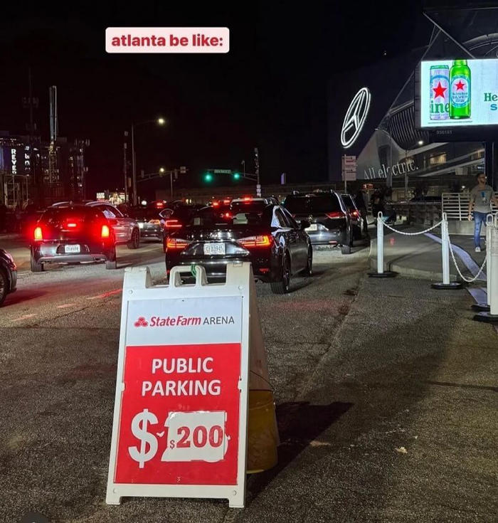 bystander sparks debate online after sharing absurd parking lot prices outside arena: 'is that real?!'
