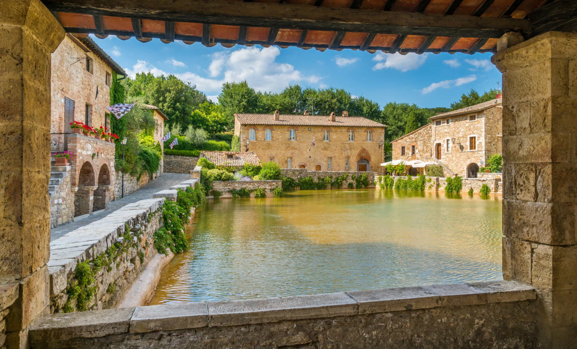 <p>Renowned over the centuries for its volcanic springs, the picturesque village of Bagno Vignoni is situated on a hill above the Val d'Orcia.</p><p>You may also like:<a href="https://www.starsinsider.com/n/318917?utm_source=msn.com&utm_medium=display&utm_campaign=referral_description&utm_content=481361v4en-en_selected"> Celebrities who have sued their own parents</a></p>