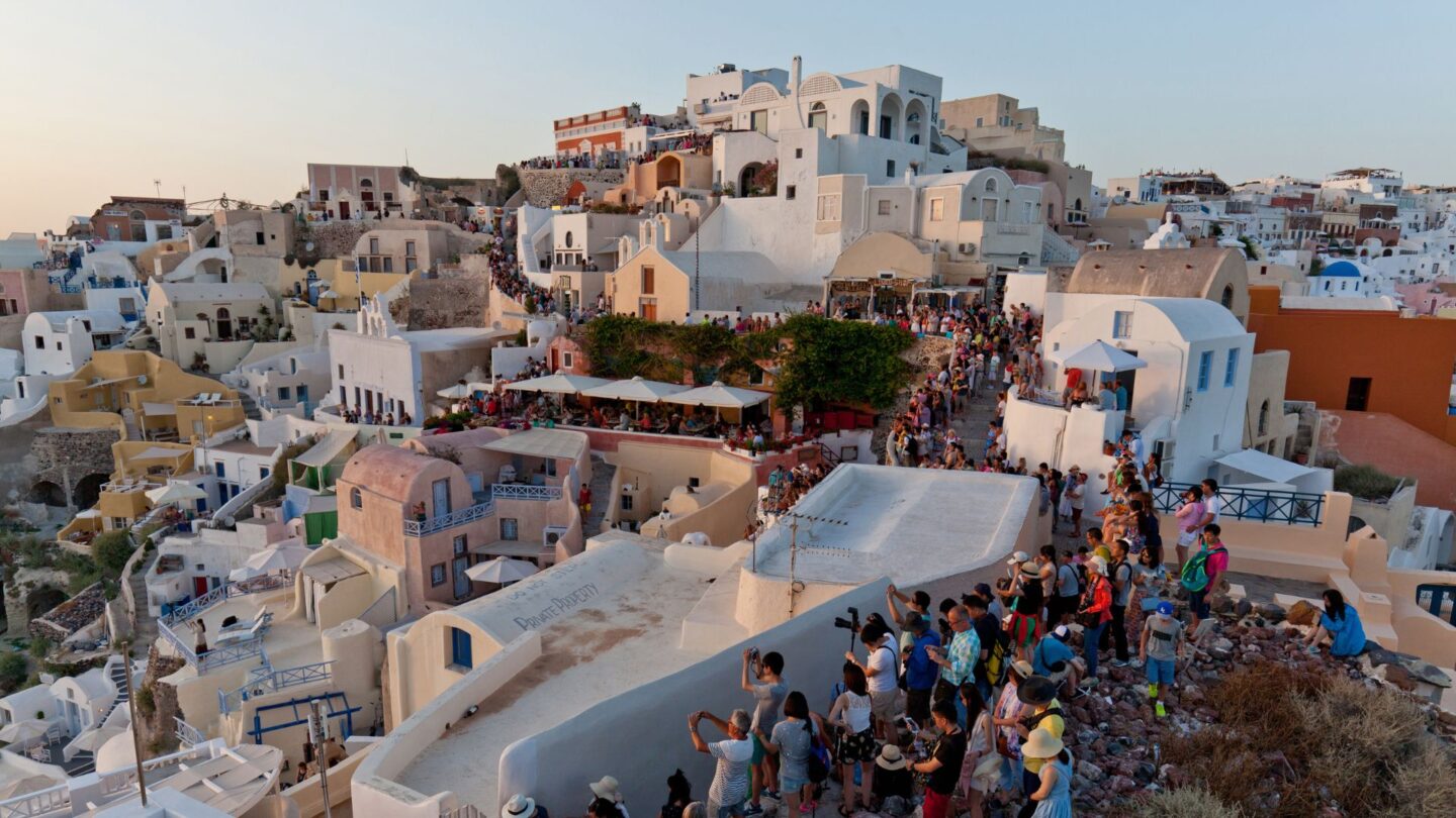 <p>Santorini's breathtaking views and sunsets are iconic, but the island is now overrun with tourists. The narrow streets are always packed, and prices for food and accommodation have skyrocketed. The sheer number of visitors has eroded the peaceful, romantic vibe that Santorini was once known for.</p>