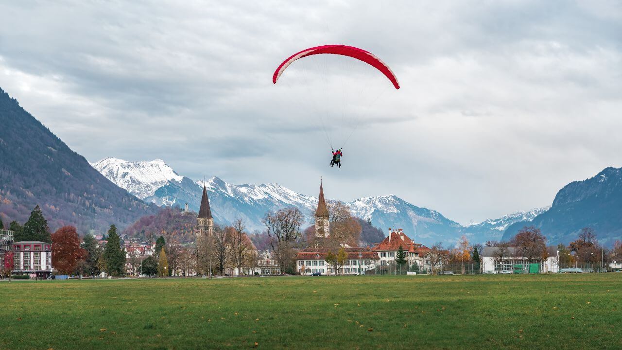 <p><span>To have an unforgettable </span><strong>adrenaline rush</strong><span> and get something different from what others had enjoyed in</span><strong> Interlaken paragliding </strong><span>can be tried out. Paragliding is one of the most popular things to do in Interlaken. The </span><a href="https://travelreveal.com/category/destination-guides/" rel="noopener noreferrer">best travel guides </a><span>note that first-time</span> travelers should fly with Paragliding Interlaken over the town of Interlaken, lakes, and the Swiss Alps. If you want to try paragliding, there is no better place than Interlaken, with its tandem flights offered by many companies catering to beginners and experts. Enjoy flying over the <span>Swiss Alps with all thrills and excitement forever.</span></p>