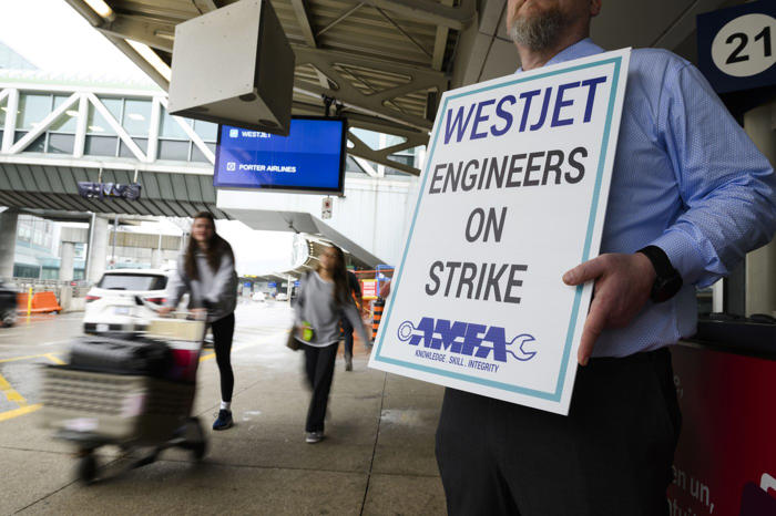 westjet cancels hundreds of flights following surprise mechanics union strike