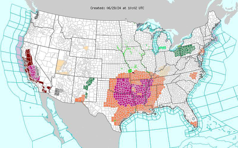 map shows millions facing 'lethal' heat warning in 7 states