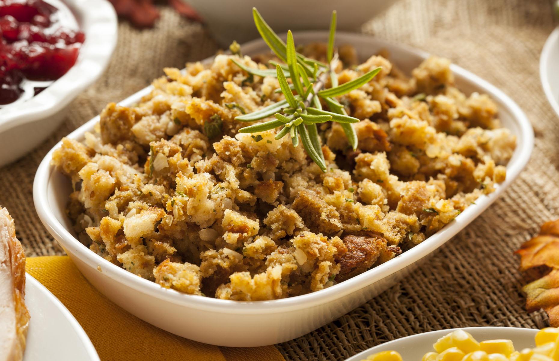 Cook stuffing in a separate dish
