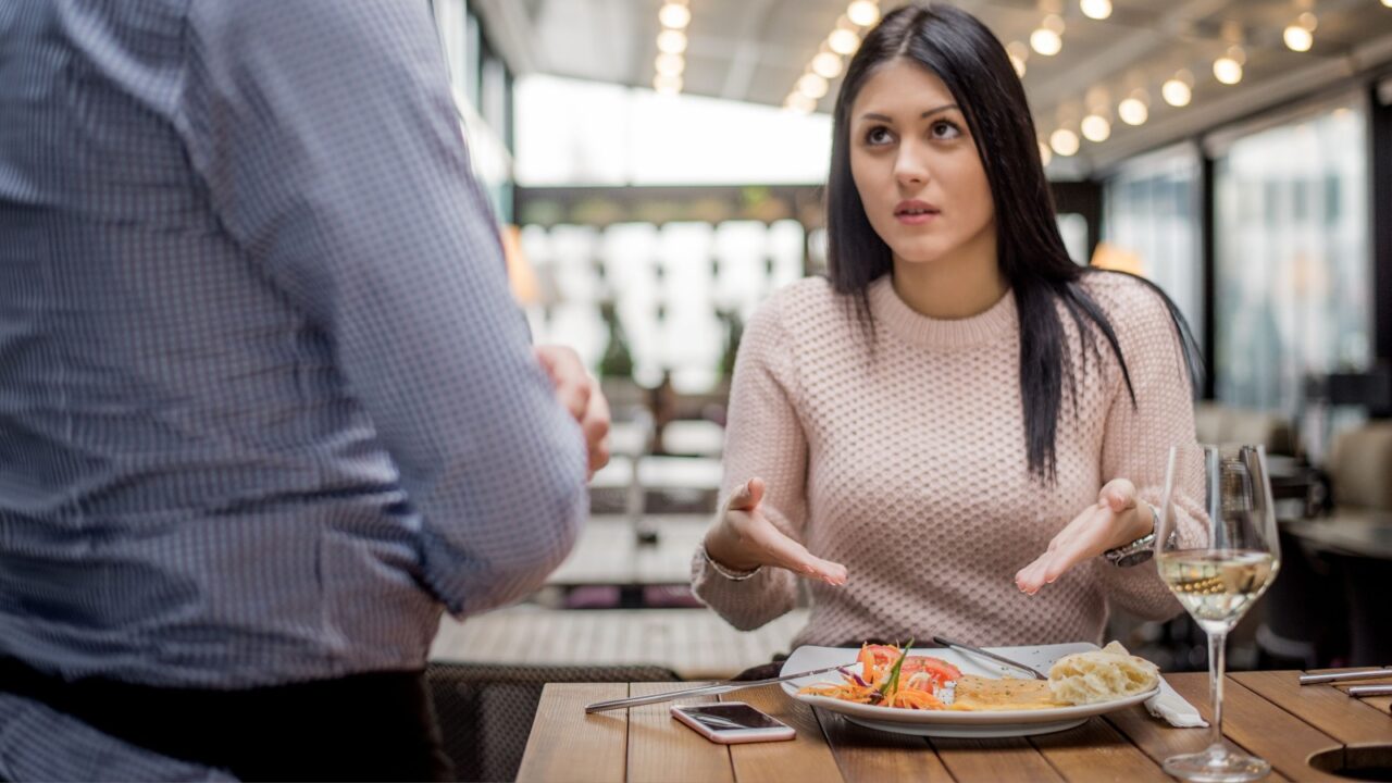 <p>If you have an issue with the food or service, discreetly speak to a staff member. Loud complaints can ruin the dining experience for other passengers and are often unnecessary. Things can often go wrong at dining times as cruises can get very busy, so you should give staff an opportunity to sort your issue calmly.</p>